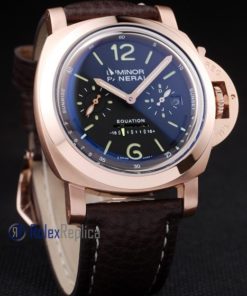 Alternative view of Panerai replica luminor marina equation rose gold strip leather imitazione copia