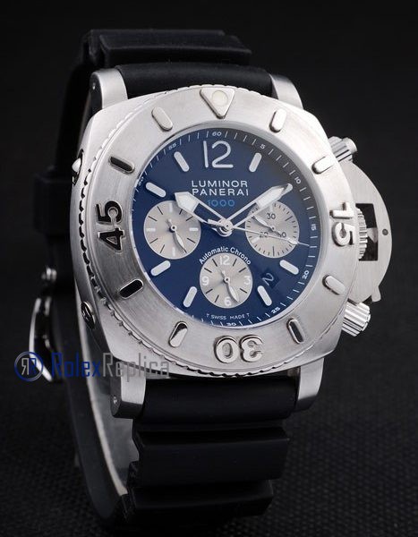 Panerai replica luminor marina 1000 chrono strip rubber imitazione copia