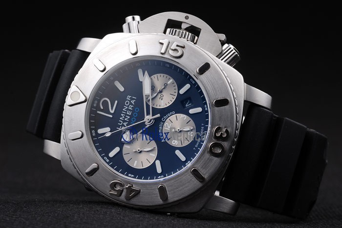Panerai replica luminor marina 1000 chrono strip rubber imitazione copia - immagine 5