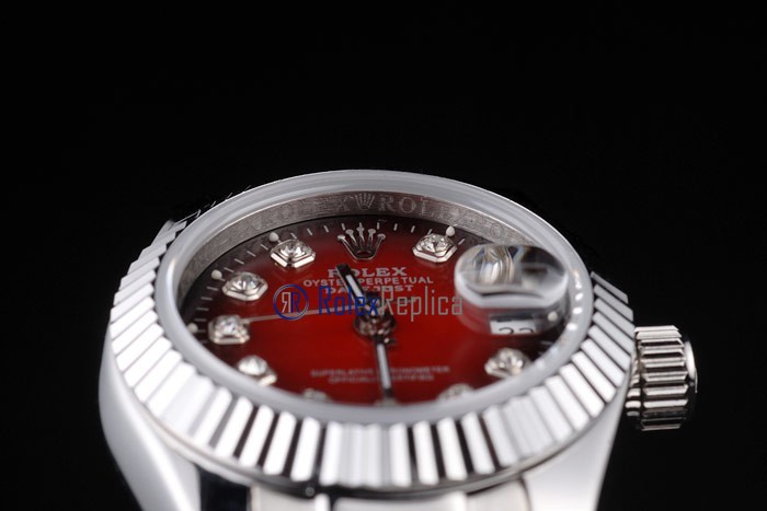 rolex replica datejust red brillantini orologio imitazione - immagine 6