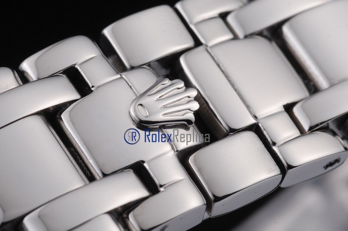 rolex replica datejust black full brillantini orologio imitazione - immagine 8