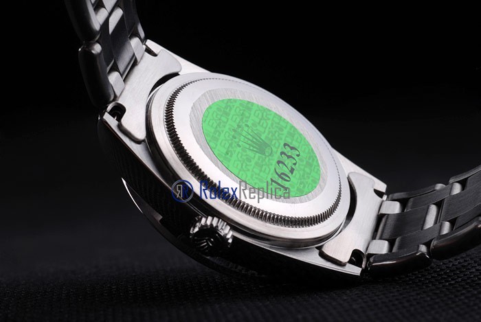 rolex replica datejust black full brillantini orologio imitazione - immagine 9