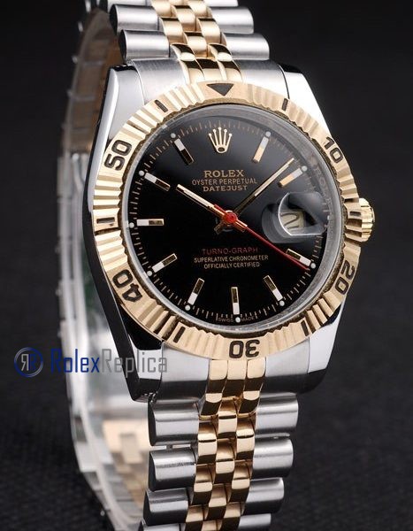 rolex replica turn-o-graph acciaio oro black imitazione orologio