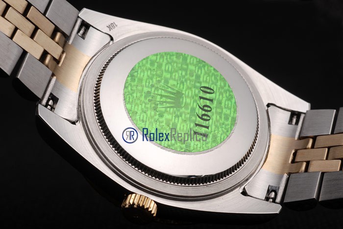 rolex replica turn-o-graph acciaio oro black imitazione orologio - immagine 9