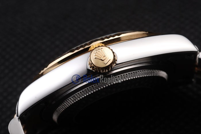 rolex replica turn-o-graph acciaio oro black imitazione orologio - immagine 10