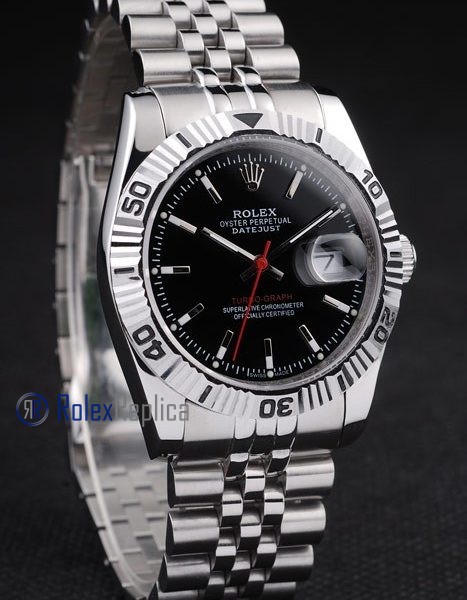 rolex replica turn-o-graph acciaio black barrette imitazione orologio