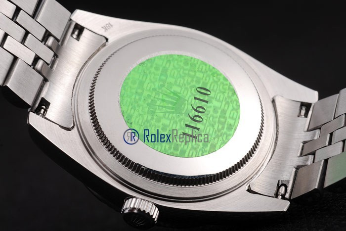 rolex replica turn-o-graph acciaio black barrette imitazione orologio - immagine 9