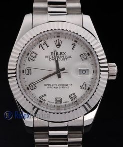 Alternative view of rolex replica datejust lady acciaio argentèè arab orologio imitazione