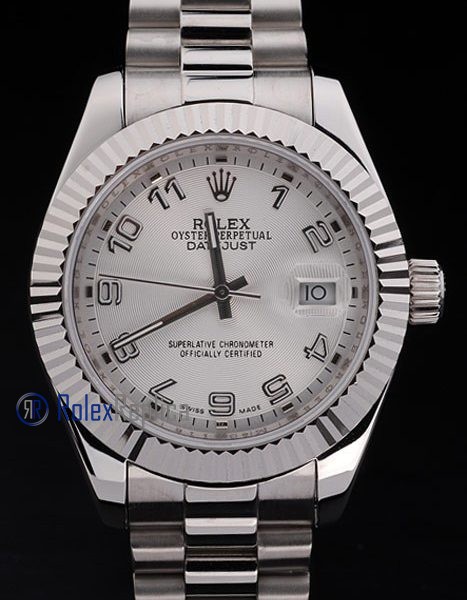 rolex replica datejust lady acciaio argentèè arab orologio imitazione