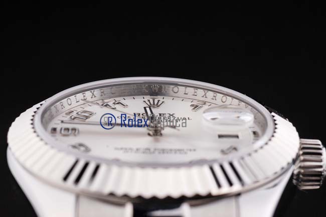 rolex replica datejust lady acciaio argentèè arab orologio imitazione - immagine 4