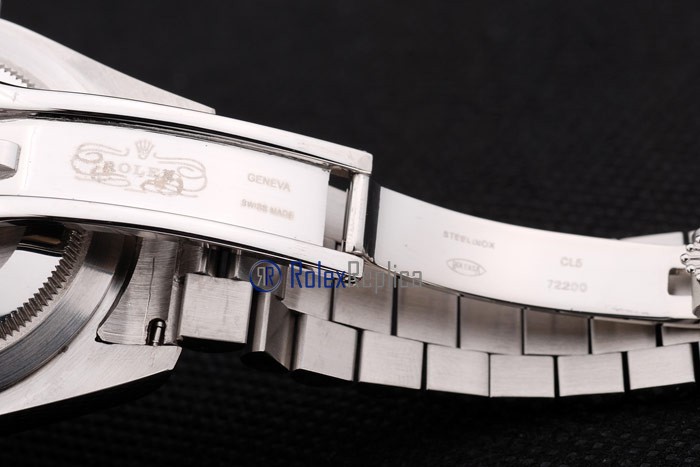rolex replica datejust lady acciaio argentèè arab orologio imitazione - immagine 9