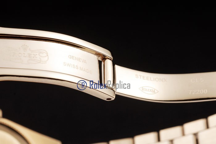 rolex replica datejust lady oro full brillantini centenario orologio imitazione - immagine 9