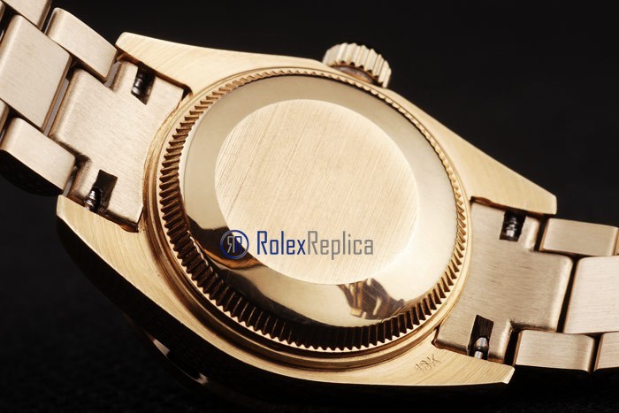 rolex replica datejust lady oro full brillantini centenario orologio imitazione - immagine 10