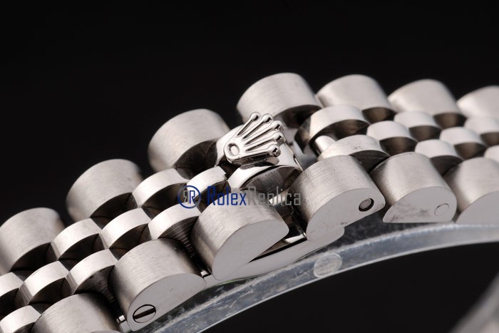 rolex replica datejust lady acciaio argentèè brillantini orologio imitazione - immagine 7