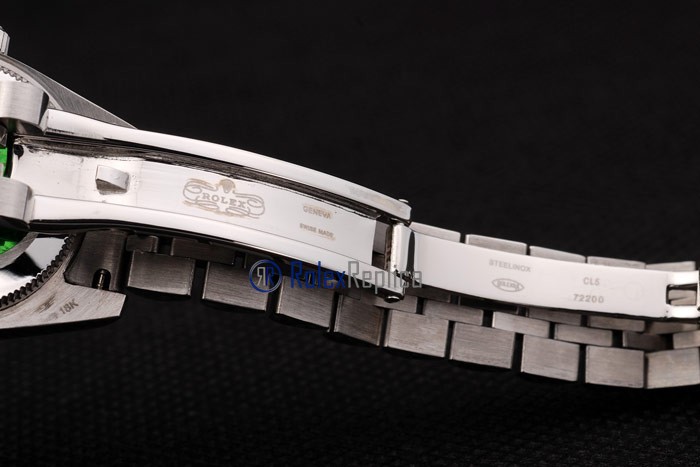 rolex replica datejust lady acciaio argentèè brillantini orologio imitazione - immagine 8