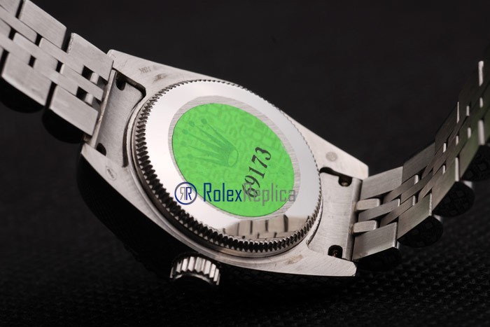rolex replica datejust lady acciaio argentèè brillantini orologio imitazione - immagine 9