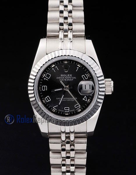 rolex replica datejust lady acciaio black arab orologio imitazione
