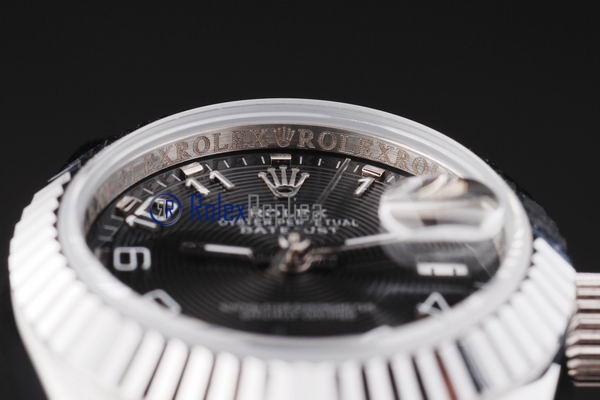 rolex replica datejust lady acciaio black arab orologio imitazione - immagine 4