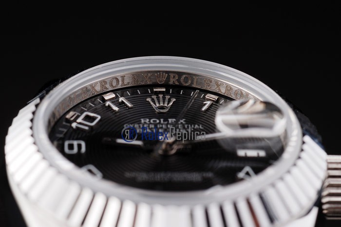 rolex replica datejust lady acciaio black arab orologio imitazione - immagine 12