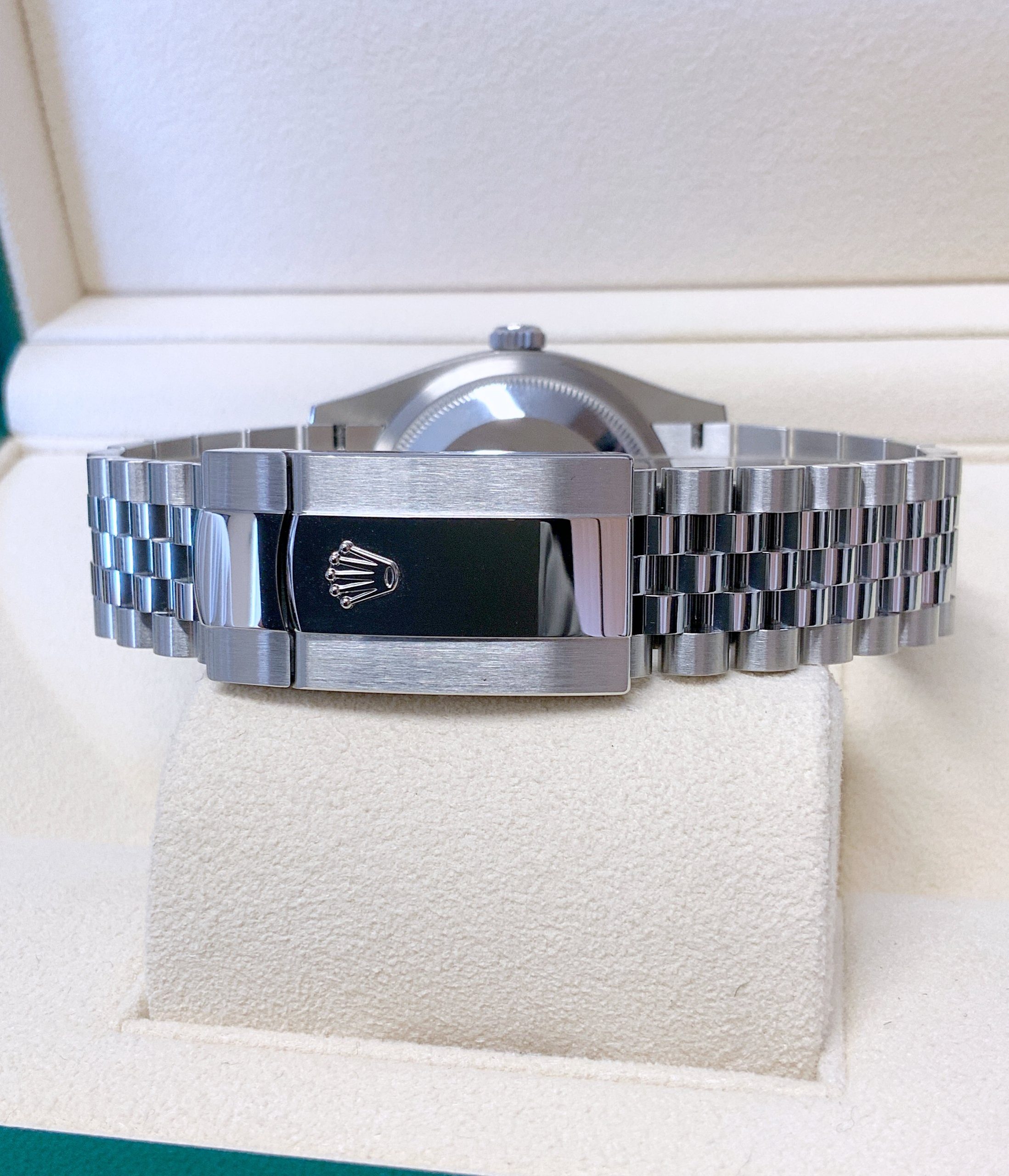 rolex replica datejust acciaio argentèè barrette orologio imitazione - immagine 9