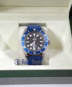 tudor replica black bay blue cinturino pelle orologio replica