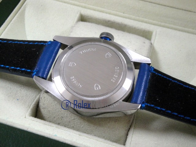 tudor replica black bay blue cinturino pelle orologio replica - immagine 9