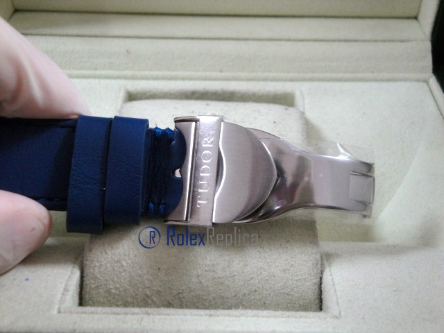 tudor replica black bay blue cinturino pelle orologio replica - immagine 10