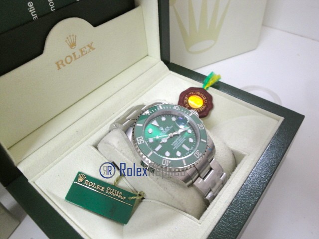 rolex replica submariner ceramica ghiera verde hulk orologio replica copia imitazione - immagine 5