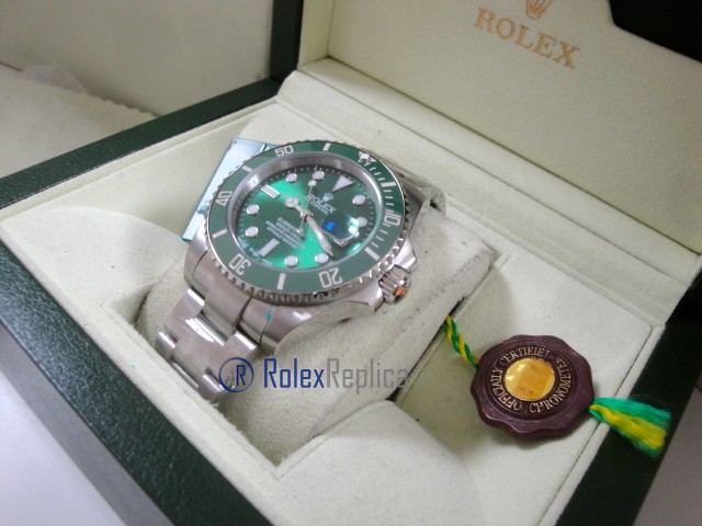 rolex replica submariner ceramica ghiera verde hulk orologio replica copia imitazione - immagine 6