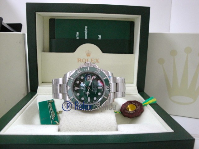 rolex replica submariner ceramica ghiera verde hulk orologio replica copia imitazione - immagine 7