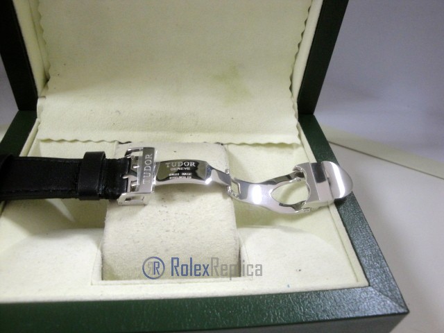 tudor replica black bay black cinturino pelle orologio replica - immagine 12