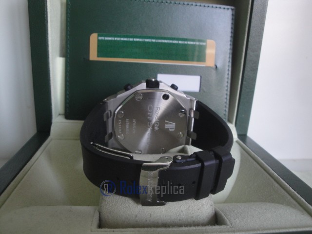 audemars piguet replica chrono offshore gommino strip rubber black dial imitazione copia - immagine 6