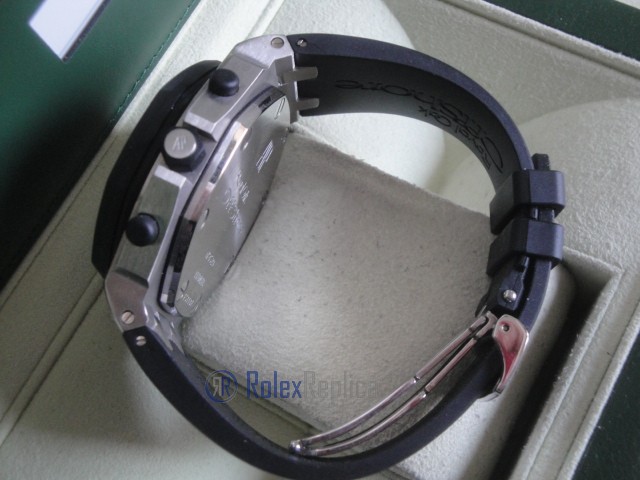 audemars piguet replica chrono offshore gommino strip rubber black dial imitazione copia - immagine 8
