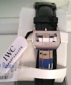 Alternative view of iwc replica portoghese chrono white dial strip leather orologio imitazione