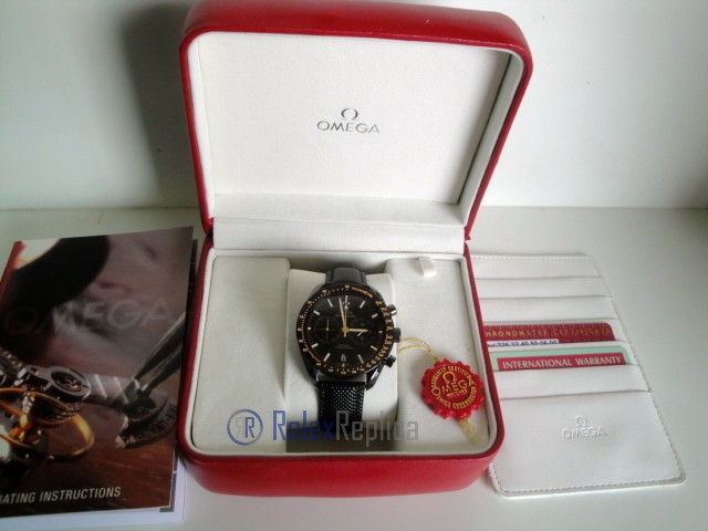 Omega replica seamaster co-axial chrono dark side of the moon yellow imitazione