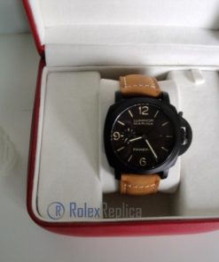 Panerai replica luminor marina pro-hunter strip leather imitazione copia
