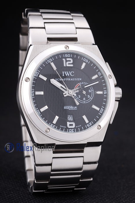 iwc replica acciaio ingenieur black orologio imitazione - immagine 5