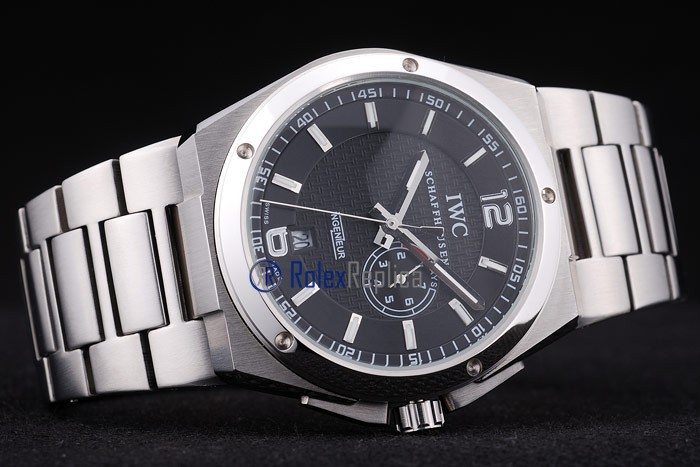 iwc replica acciaio ingenieur black orologio imitazione - immagine 6