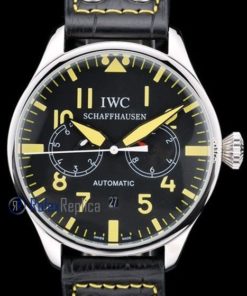 iwc replica 8 days power reserve yellow ll strip leather orologio imitazione
