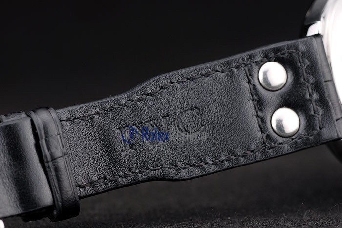 iwc replica 8 days power reserve black strip leather orologio imitazione - immagine 9