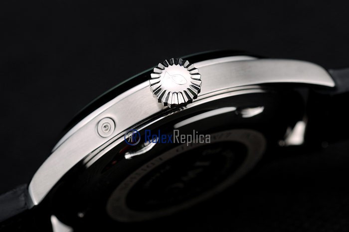iwc replica 8 days power reserve black strip leather orologio imitazione - immagine 10