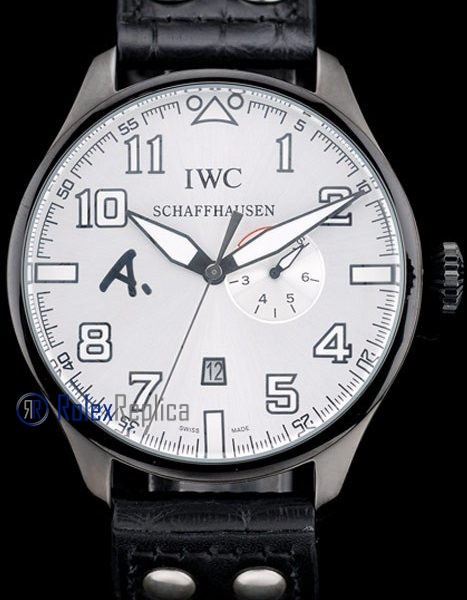 iwc replica 8 days power reserve white dial strip leather orologio imitazione