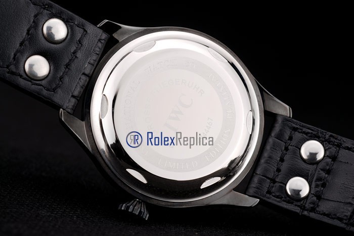 iwc replica 8 days power reserve white dial strip leather orologio imitazione - immagine 9