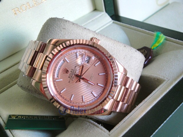 rolex replica daydate full rose gold orologio replica copia imitazione - immagine 8