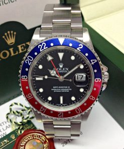 Alternative view of rolex replica GMT master II rosso blue classic orologio replica