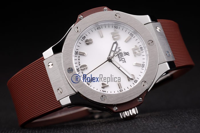 hublot replica big bang titanium white dial brown orologio copia - immagine 4