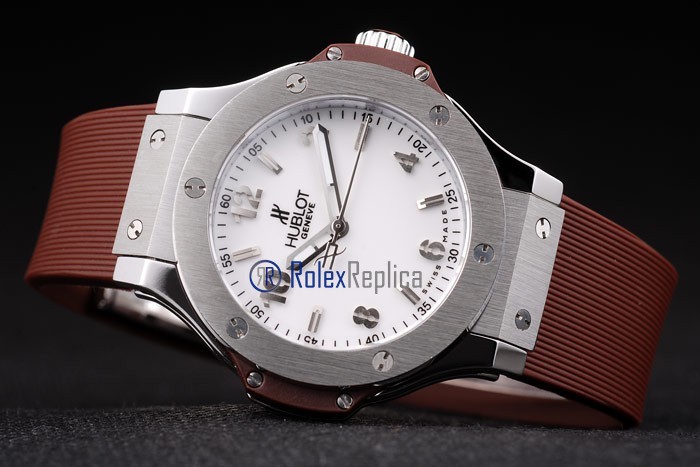 hublot replica big bang titanium white dial brown orologio copia - immagine 5