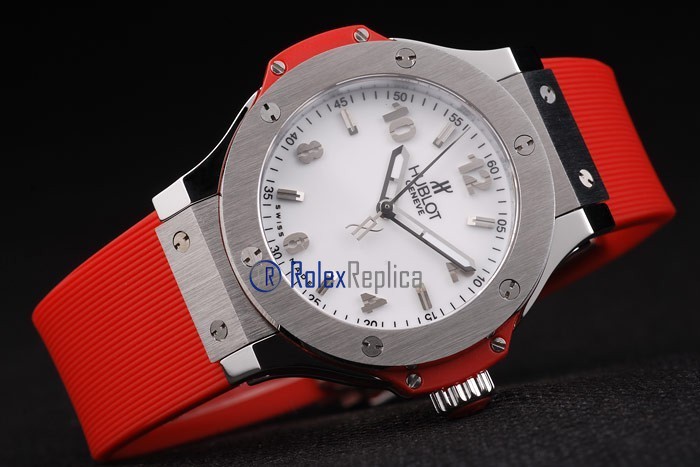 hublot replica big bang titanium white dial orange orologio copia - immagine 4