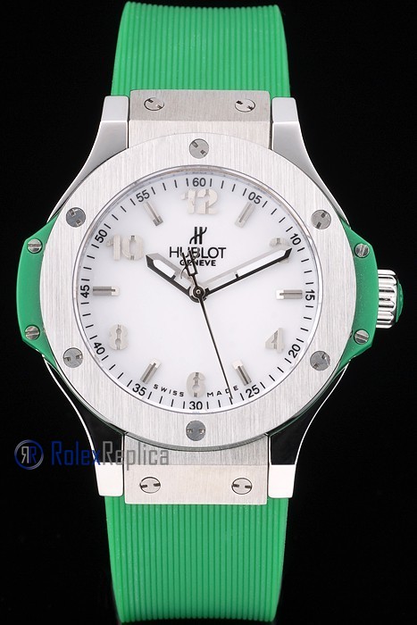hublot replica big bang titanium white dial green orologio copia