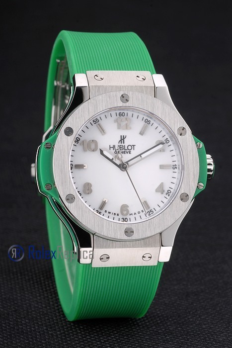 hublot replica big bang titanium white dial green orologio copia - immagine 4